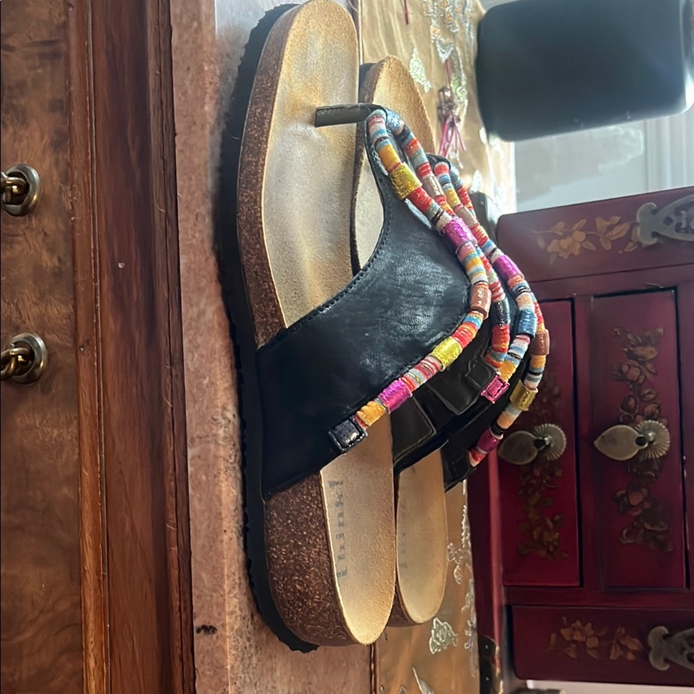 Think Black Sandals with Woven Straps - Picture 6 of 6